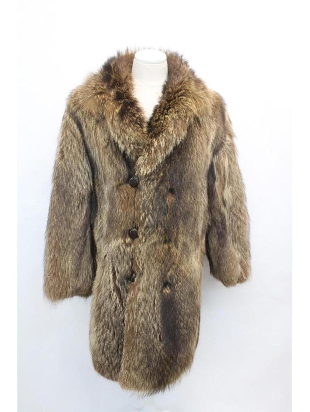 Mint Raccoon Fur Coat Jacket Men Man Size 38 Small